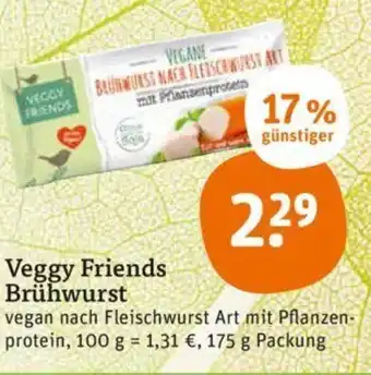 tegut Veggy Friends Brühwurst 175g Angebot