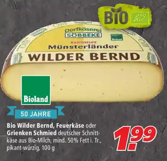 Marktkauf Bio Wilder Bernd, Feuerkäse oder Grienken Schmied 100g Angebot