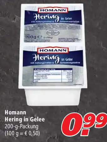 Marktkauf Homann Hering in Gelee 200g Angebot