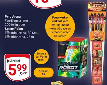 Globus Comet Feuerwerk Pyro Arena o. Space Robot Angebot