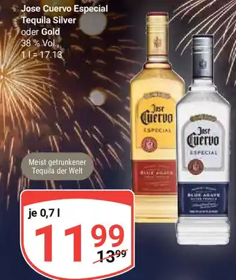 Globus Jose Cuervo Especial Tequila Silver 700ml Angebot