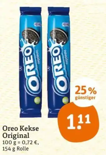 tegut Oreo Kekse Original 154g Angebot