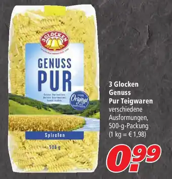 Marktkauf 3 Glocken Genuss Pur Teigwaren 500g Angebot