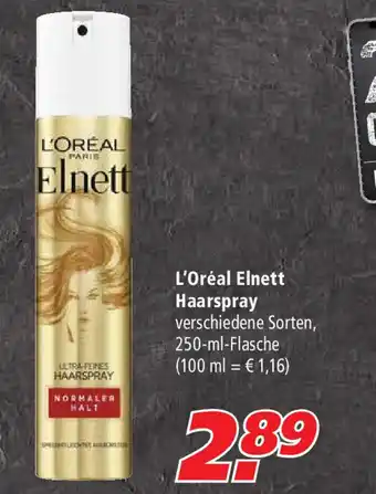 Marktkauf L'Orela Elnett Haarspray 250ml Angebot