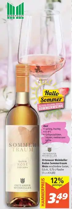 Marktkauf Ortenauer Weinkeller Baden Sommertraum Wein 0,75L Angebot