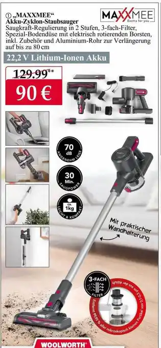 Woolworth „maxxmee“ akku-zyklon-staubsauger Angebot