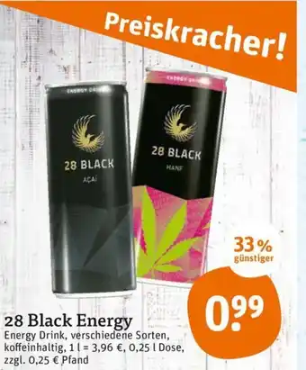 tegut 28 Black Energy 0,25L Angebot