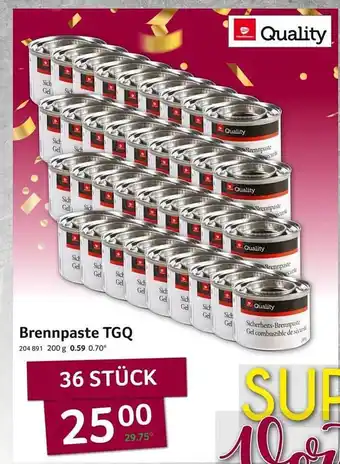 Selgros Brennpaste tgq quality Angebot