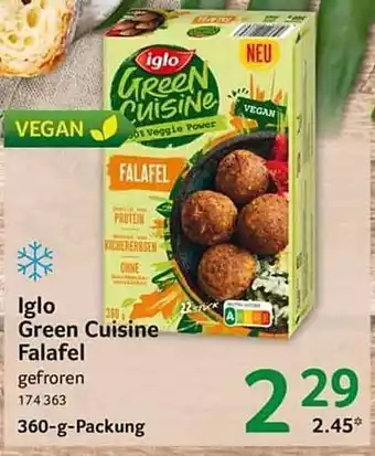 Selgros Iglo green cuisine falafel Angebot