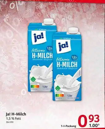 Selgros Ja! h-milch Angebot