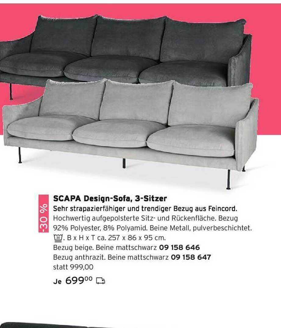 Scapa designsofa, 3sitzer Angebot bei Tchibo