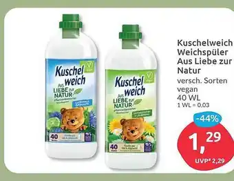 Budni Kuschelweich weichspüler aus liebe zur natur Angebot