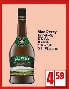 Elli Markt Mac percy sahnelikör Angebot