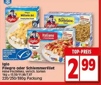 Elli Markt Iglo filegro oder schlemmerfilet Angebot