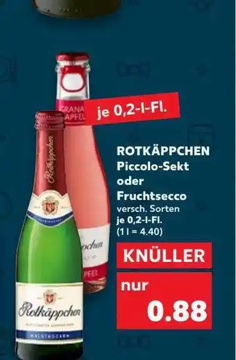 Kaufland Rotkäppchen piccolo-sekt oder fruchtsecco Angebot