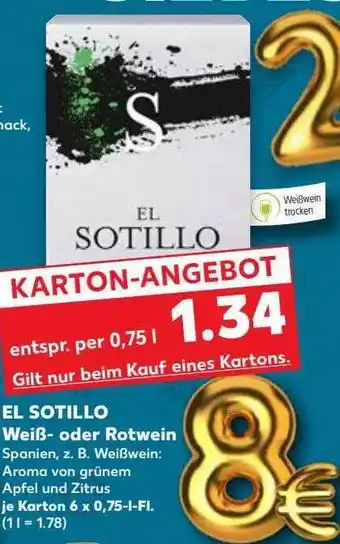 Kaufland El sotillo weiß- oder rotwein Angebot