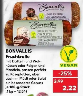 Kaufland Bonvallis fruchtrolle Angebot