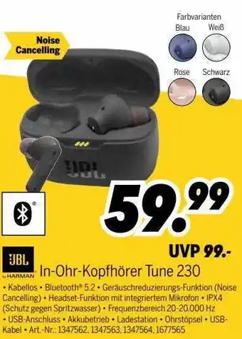 MEDIMAX Jbl in-ear-kopfhörer tune 230 Angebot