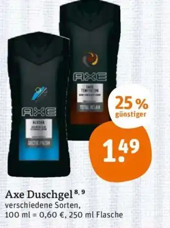 tegut Axe Duschgel 250ml Angebot