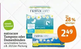 tegut Natracare Tampons oder Damenbinden Angebot