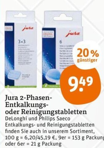 tegut Jura 2 Phasen Entkalkungs oder Reinigungstabletten Angebot