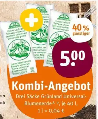 tegut Drei Säcke Grünland Universal Blumenerde Angebot