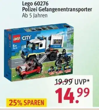 Rossmann Lego 60276 Polizei Gefangenentransporter Angebot