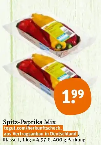 tegut Spitz Paprika Mix 400g Angebot