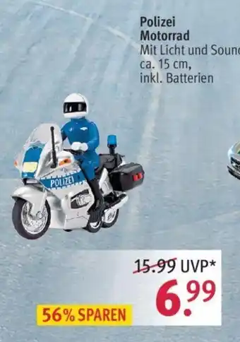 Rossmann Polizei Motorrad Angebot