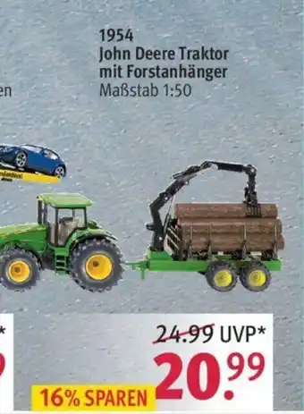 Rossmann 1954 John Deere Traktor mit Forstanhänger Angebot