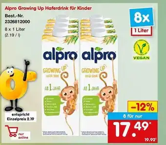 Netto Marken-Discount Alpro growing up haferdrink für kinder Angebot