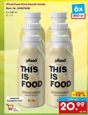 Netto Marken-Discount Yfood food-drink smooth vanilla Angebot