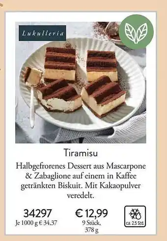 Eismann Tiramisu lukulleria Angebot