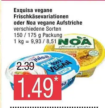 Marktkauf Exquisa vegane frischkäsevariationen oder noa vegane aufstriche Angebot