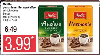 Marktkauf Melitta gemahlener bohnenkaffee Angebot