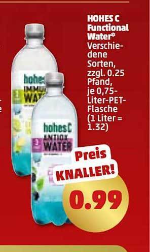 PENNY Hohes c functional water Angebot