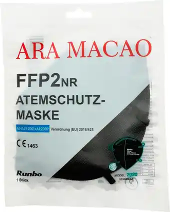 dm drogerie Ara macao ffp2 atemschutzmaske, schwarz Angebot