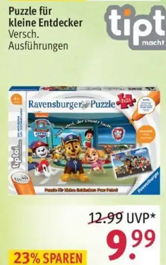 Rossmann Puzzle für kleine Entdecker Angebot