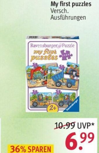 Rossmann My first puzzles Angebot