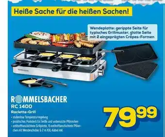 Euronics Berlet Rommelsbacher rc 1400 raclette-grill Angebot