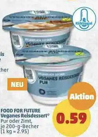 PENNY Food for future veganes reisdessert Angebot