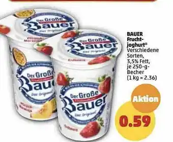 PENNY Bauer frucht-joghurt Angebot