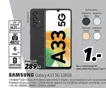 MEDIMAX Samsung galaxy a33 5g 128gb Angebot