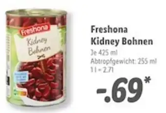 Lidl Freshona Kidney Bohnen 425 ml Angebot