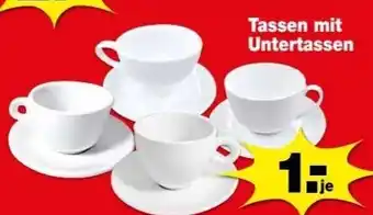 Krümet Sonderposten Tassen mit Untertassen Angebot