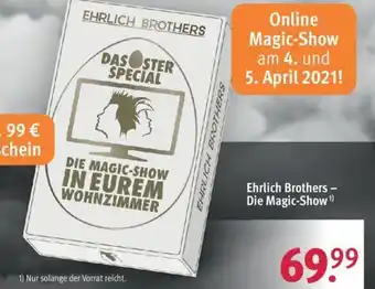 Rossmann Ehrlich Brothers Die Magic Show Angebot