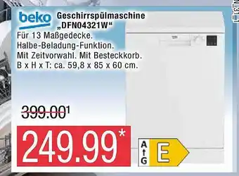 Marktkauf Beko geschirrspülmaschine „dfn04321w” Angebot