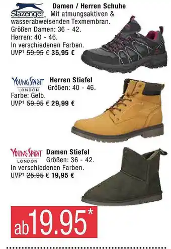 Marktkauf Slazenger damen oder herren schuhe, young spirit herren stiefel oder damen stiefel Angebot