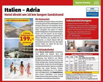 Penny Reisen Italien - adria Angebot