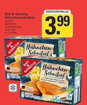 WEZ Gut & günstig hähnchenschnitzel Angebot